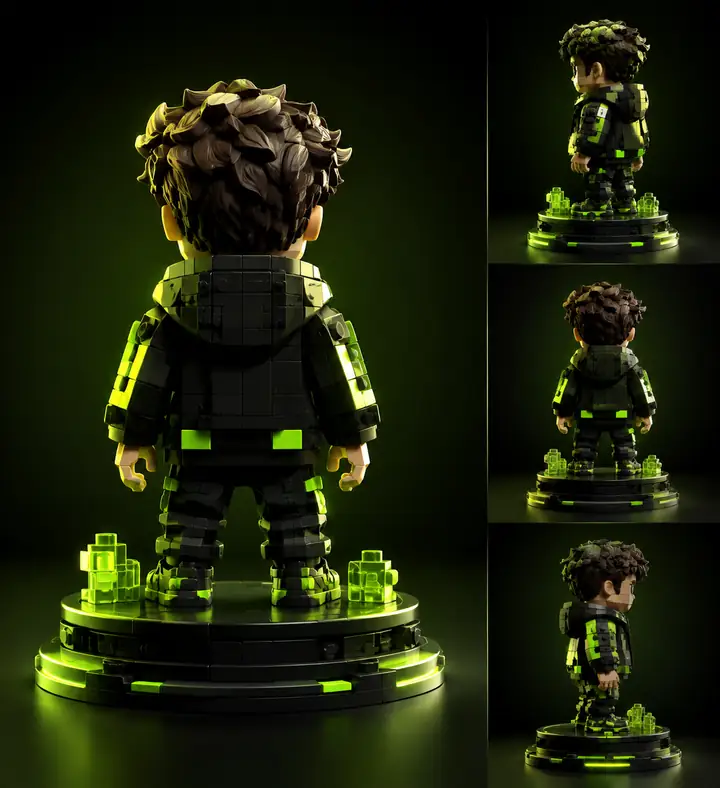 Brick-style figurine template