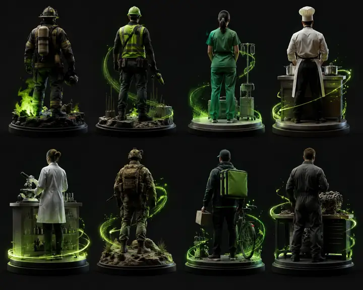 Occupation figurine template